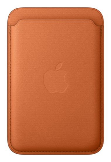 Image de Apple Porte-cartes en tissage fin pour iPhone avec MagSafe - Roux orangé - Orange (MGH64ZM/A)