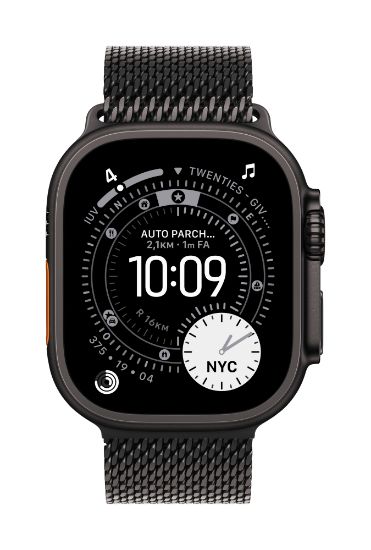 Image de Apple Bracelet Milanais en titane noir 49 mm - Medium (MGHT4ZM/A)