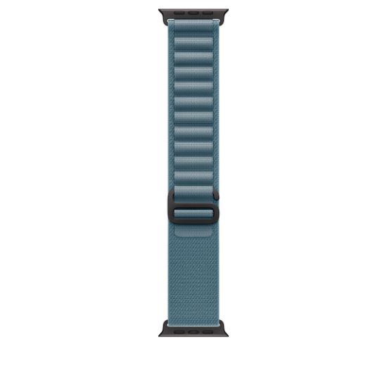 Image de Apple Boucle Alpine bleu clair 49 mm - Medium - Finition titane noir (MG9L4ZM/A)