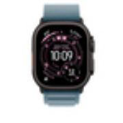 Image de Apple Boucle Alpine bleu clair 49 mm - Medium - Finition titane noir (MG9L4ZM/A)