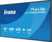 Image de iiyama Écran d'affichage dynamique Écran plat de signalisation numérique 109,2 cm (43") LCD Wifi 800 cd/m² 4K Ultra HD Noir Intégré dans le processeur Android 24/7 (LH4366UHSB-B1AG)