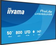Image de iiyama Écran d'affichage dynamique Écran plat de signalisation numérique 127 cm (50") LCD Wifi 800 cd/m² 4K Ultra HD Noir Intégré dans le processeur Android 24/7 (LH5066UHSB-B1AG)