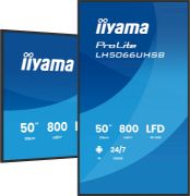 Image de iiyama Écran d'affichage dynamique Écran plat de signalisation numérique 127 cm (50") LCD Wifi 800 cd/m² 4K Ultra HD Noir Intégré dans le processeur Android 24/7 (LH5066UHSB-B1AG)