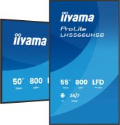 Image de iiyama Écran d'affichage dynamique Écran plat de signalisation numérique 139,7 cm (55") LCD Wifi 800 cd/m² 4K Ultra HD Noir Intégré dans le processeur Android 24/7 (LH5566UHSB-B1AG)