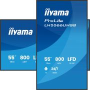 Image de iiyama Écran d'affichage dynamique Écran plat de signalisation numérique 139,7 cm (55") LCD Wifi 800 cd/m² 4K Ultra HD Noir Intégré dans le processeur Android 24/7 (LH5566UHSB-B1AG)