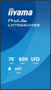 Image de iiyama Écran d'affichage dynamique Écran plat de signalisation numérique 190,5 cm (75") LCD Wifi 800 cd/m² 4K Ultra HD Noir Intégré dans le processeur Android 24/7 (LH7566UHSB-B1AG)