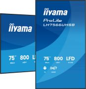 Image de iiyama Écran d'affichage dynamique Écran plat de signalisation numérique 190,5 cm (75") LCD Wifi 800 cd/m² 4K Ultra HD Noir Intégré dans le processeur Android 24/7 (LH7566UHSB-B1AG)