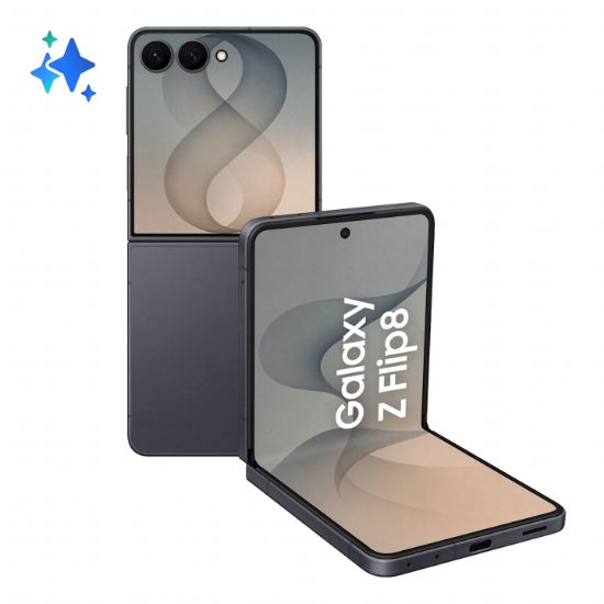 Image de Samsung Galaxy Z Flip8 17,5 cm (6.9") Double SIM 5G USB Type-C 12 Go 512 Go 4300 mAh Graphite (SM-F776BZKHEUB)