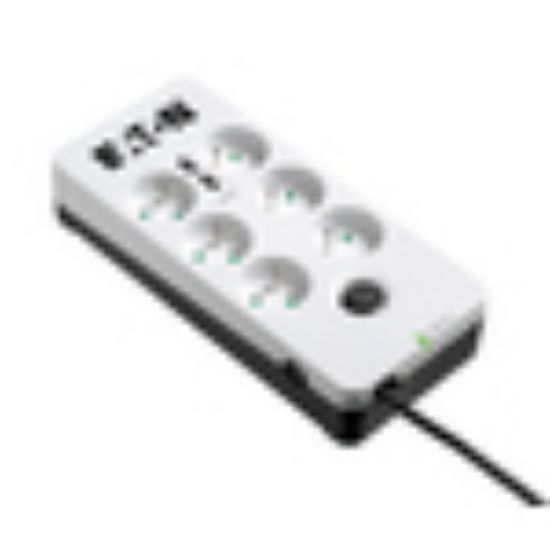 Image de Eaton protection surtension Noir, Blanc 6 sortie(s) CA 220 - 250 V 1,5 m (PB6UF)