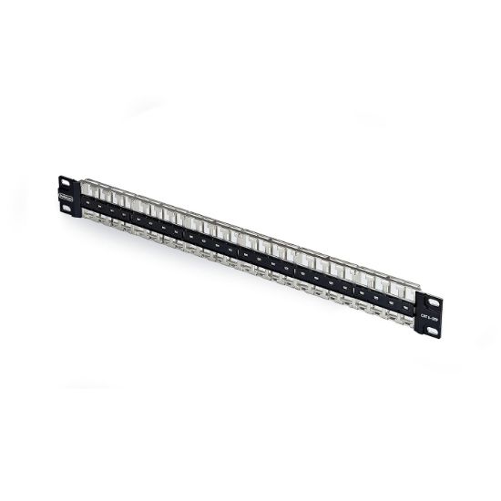 Image de StarTech.com Panneau de Brassage Keystone Vierge 48 Ports 1U, Panneau Patch Cat6 Monté en Rack pour Prises Réseau Ethernet RJ45 STP (C6PANELSTP481U)