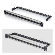 Image de StarTech.com Panneau de Brassage Keystone Vierge 48 Ports 1U avec Barre de Gestion des Câbles, Panneau Patch Cat6 Monté en Rack pour Prises Réseau Ethernet RJ45 STP (C6PANELSTP481UCM)