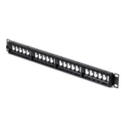Image de StarTech.com Panneau Patch Keystone Vierge 24 Ports 1U, Panneau de Brassage Cat6 Monté en Rack pour Prises Réseau Ethernet RJ45 UTP (C6PANELUTP241U)