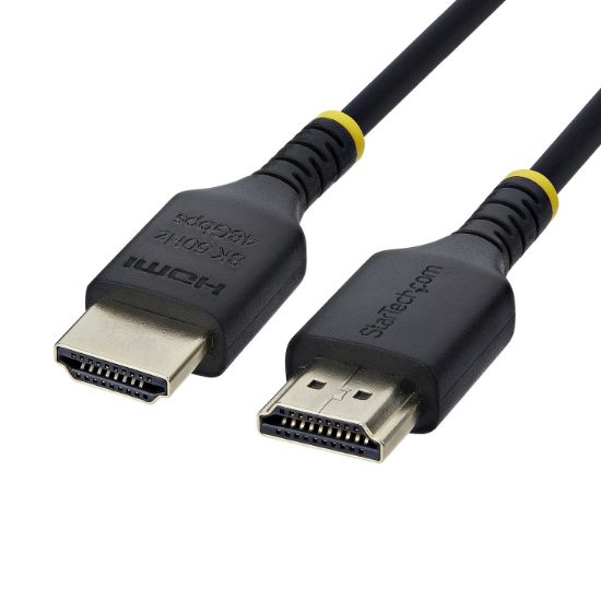 Image de StarTech.com Câble HDMI 2.1 Ultra Haute Vitesse Certifié slim 50 cm (1,6 pi), 8K 60 Hz / 4K 120 Hz, avec HDR10+ / eARC, 48 Gbps, Cordon HDMI 8K Flexible (HDMI21-CBL-SLIM-50C)