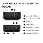 Image de HP Station d'accueil USB-C G6 100 W (9X3V1UT)