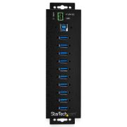 Image de StarTech.com Hub USB 3.0 10 ports avec adaptateur d'alimentation - Hub USB-A industriel en métal avec protection contre les décharges électrostatiques et les surtensions de 35 ... (HB30A10AME)