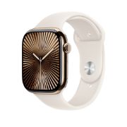 Image de Apple Bracelet Sport lumière stellaire 46 mm - S/M - Beige (MXM63ZM/A)
