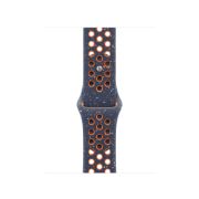 Image de Apple Bracelet Sport Nike Flamme bleue 42 mm - S/M - Bleu, Orange (MYJW3ZM/A)