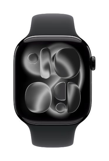 Image de Apple Bracelet Sport noir 46 mm - M/L (MXM43ZM/A)