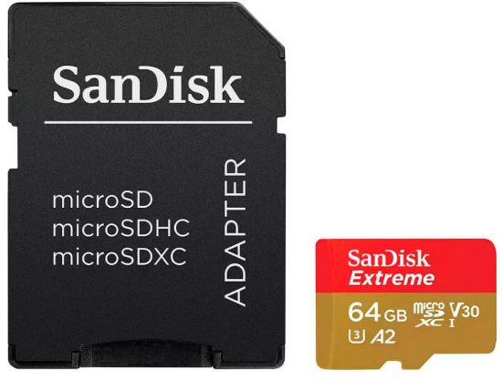 Image de Sandisk Extreme PLUS Mémoire flash - Rouge,Or (SDSQXBU-064G-GN6MA)