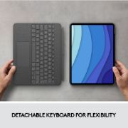 Image de Logitech Combo Touch for iPad Pro 12.9-inch (5th generation) - QWERTY - Gris (920-010214)
