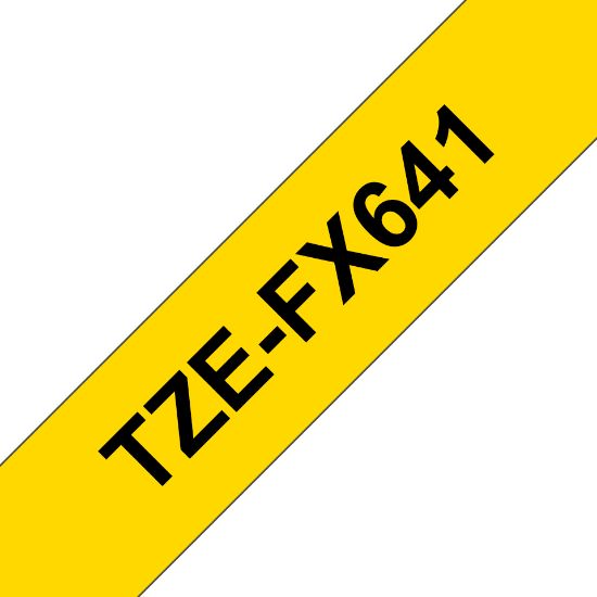 Image de Brother ruban d'étiquette Noir sur jaune TZ (TZE-FX641)