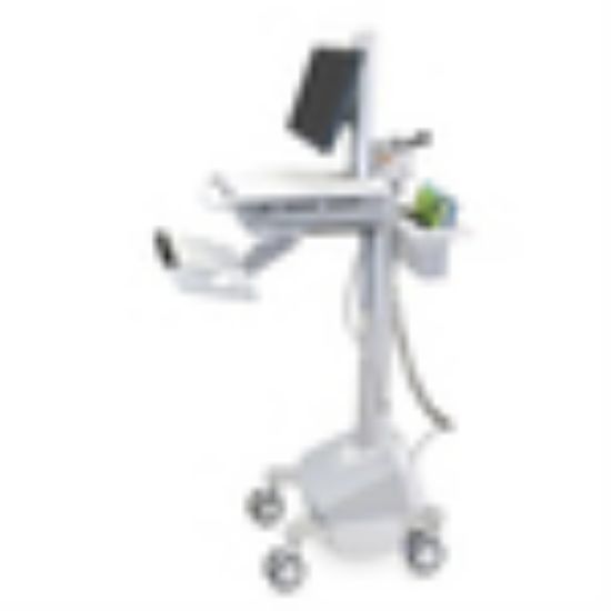 Image de Ergotron StyleView EMR Cart with LCD Pivot, LiFe Powered, EU Chariots et supports multimédias - Aluminium,Gris,Blanc (SV42-6302-2)