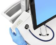 Image de Ergotron StyleView EMR Cart with LCD Pivot, LiFe Powered, EU Chariots et supports multimédias - Aluminium,Gris,Blanc (SV42-6302-2)