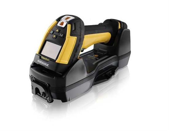 Image de Datalogic 1D/2D, 1280×800, 433 Mhz, 1.8" OLED, 4 keys, RS232, 19.8 x 14 x 7.9 cm, 445 g Lecteur de code à barres - Noir,Jaune (PM9600-DHP433RBK20)