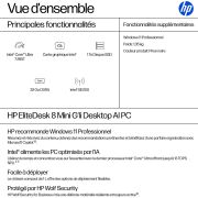 Image de HP EliteDesk 8 Mini G1i Intel Core Ultra 7 265T 32 Go DDR5-SDRAM 1 To SSD Windows 11 Pro Mini PC AI PC Noir (623H7ET)