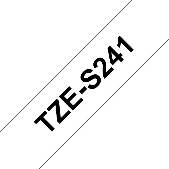 Image de Brother ruban d'étiquette Noir sur blanc TZ (TZE-S241)