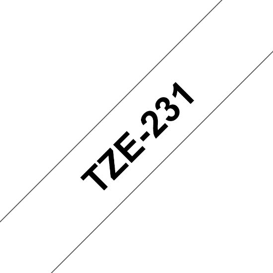 Image de Brother ruban d'étiquette Noir sur blanc (TZE-231)