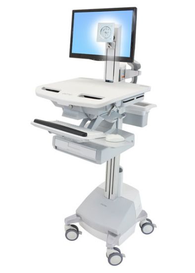 Image de Ergotron StyleView Chariots et supports multimédias - Aluminium,Gris,Blanc (SV44-1311-2)