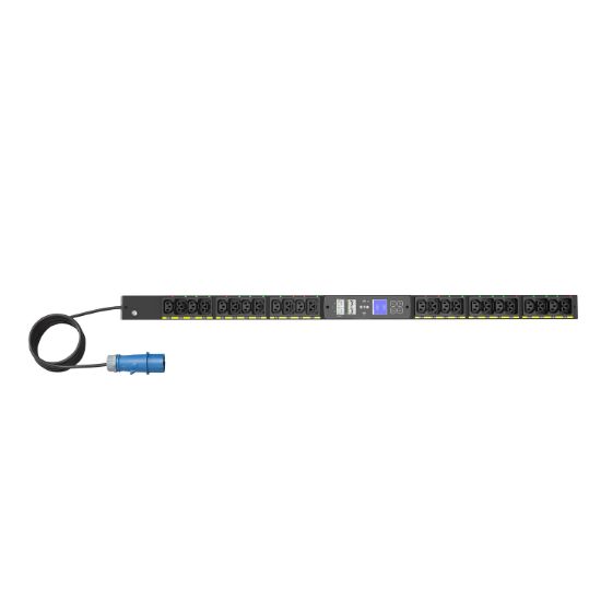 Image de Eaton Switched G4 Rack PDU, 3.7 kW, 22.5 U, 16 A, 12xC13, 12xC39, 1000 x 53 x 52 mm, 3.013 kg, 3 m cord Distribution d'énergie - Noir (EVSWF116A)
