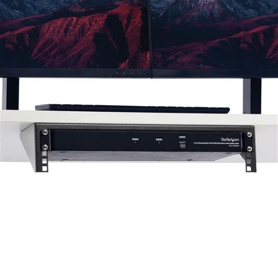 Image de StarTech.com Support Mural en Acier pour Rack 2U - Acier - 48 cm (RK219WALLV)