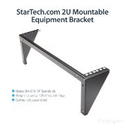 Image de StarTech.com Support Mural en Acier pour Rack 2U - Acier - 48 cm (RK219WALLV)