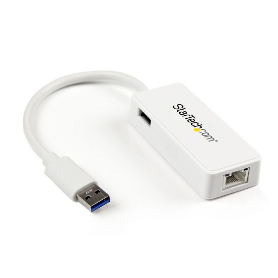 Image de StarTech.com Adaptateur USB 3.0 vers Ethernet Gigabit - Carte Réseau Externe USB vers 1 Port RJ45 - Blanc (USB31000SPTW)