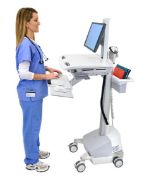 Image de Ergotron StyleView EMR Cart with LCD Pivot, SLA Powered Chariots et supports multimédias - Aluminium,Gris,Blanc (SV42-6301-2)