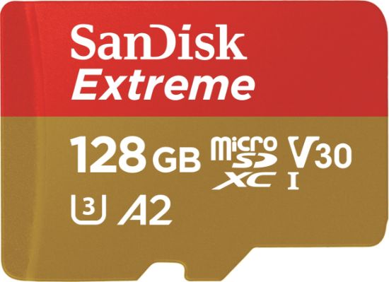 Image de SanDisk Extreme Mémoire flash - Or, Rouge (SDSQXAA-128G-GN6AA)