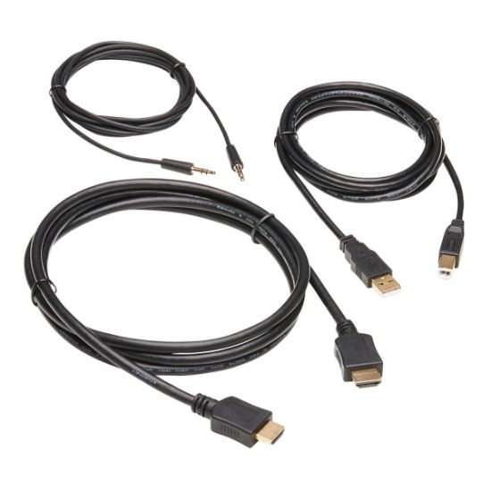 Image de Eaton Tripp Lite HDMI KVM Cable Kit - 4K HDMI, USB 2.0, 3.5 mm Audio (M/M), Black, 6 ft. (1.83 m) Câbles KVM - Noir (P782-006-HA)