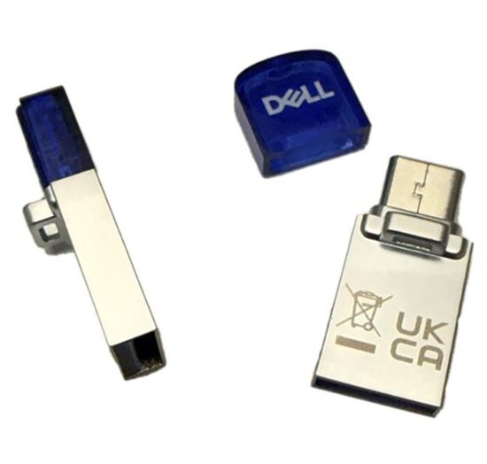 Image de DELL lecteur USB flash 128 Go USB Type-A / USB Type-C 3.2 Gen 1 (3.1 Gen 1) Bleu, Argent (AD564595)