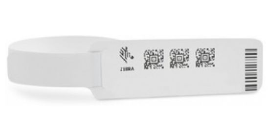 Image de Zebra Z-Band UltraSoft Blanc Bracelet médical (10015359K)