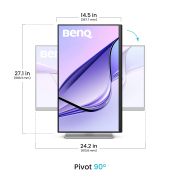 Image de BenQ MA270UP écran plat de PC 68,6 cm (27") 3840 x 2160 pixels 4K Ultra HD Blanc (9H.LP8LB.QBE)
