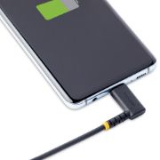 Image de StarTech.com Câble USB-C vers Lightning de 2m - Cordon de Charge/Syncronisation USB Type-C vers Lightning en Fibre Aramide à Angle Droit - Chargeur USB C à Lightning - Cert ... (RUSB2CLTMM2MR)