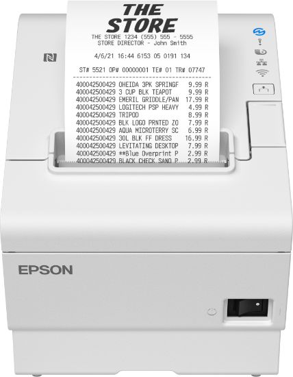 Image de Epson TM-T88VII (111): USB, Ethernet, Serial, PS, White (C31CJ57111)