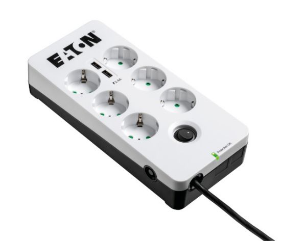 Image de Eaton protection surtension Noir, Blanc 6 sortie(s) CA 220 - 250 V 1,5 m (PB6UD)