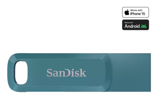 Image de SanDisk Ultra Dual Drive Go Clé USB - Turquoise (SDDDC3-1T00-G46NBB)