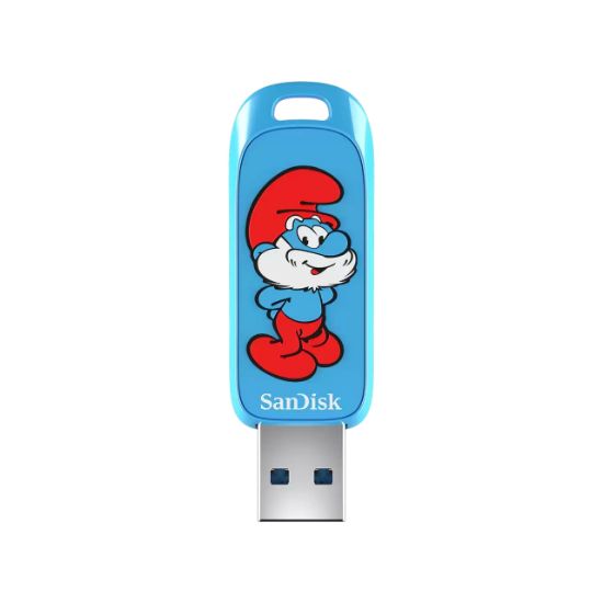 Image de SanDisk Smurfs Clé USB - Bleu (SDCZIS-128G-G46)