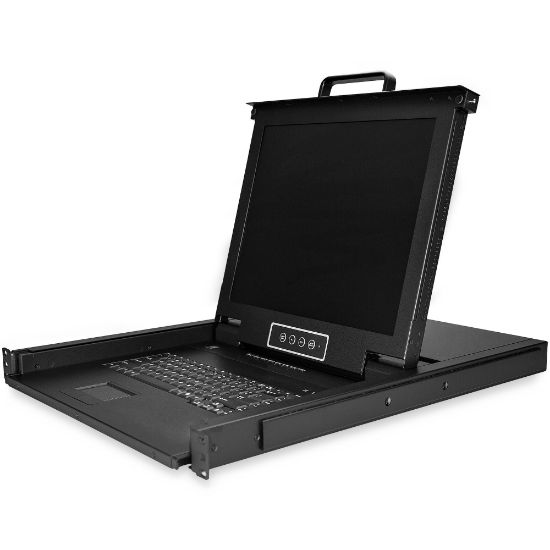 Image de StarTech.com support d'ordinateurs 43,2 cm (17") 1280 x 1024 pixels Acier Noir 1U (RKCONS1708K)