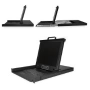 Image de StarTech.com support d'ordinateurs 43,2 cm (17") 1280 x 1024 pixels Acier Noir 1U (RKCONS1708K)