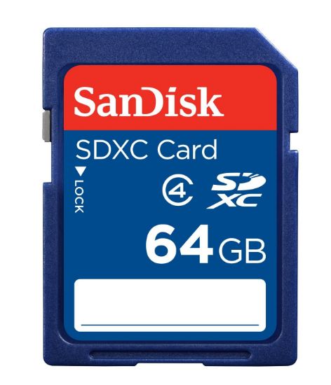 Image de SanDisk 64GB SDXC Mémoire flash - Bleu (SDSDB-064G-B35)